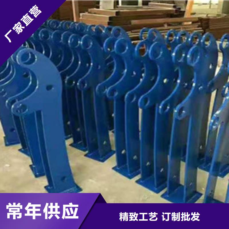 【不锈钢复合管护栏钢板立柱】,河道护栏源头厂家供应