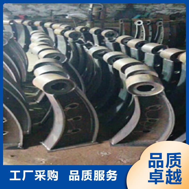 【不锈钢复合管护栏钢板立柱】,河道护栏源头厂家供应