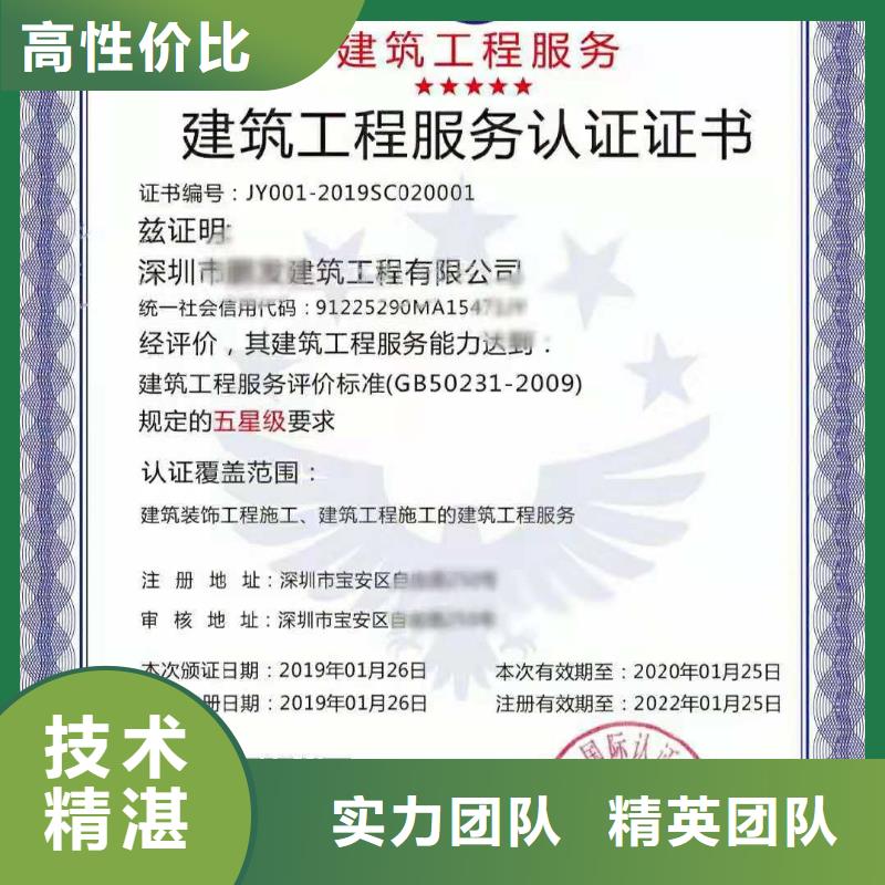ISO认证 企业资质认证售后保障