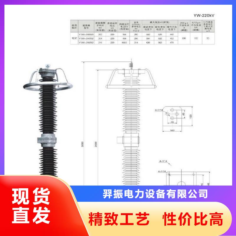 品牌：【羿振电力】金属氧化物避雷器Y10W-100/260
