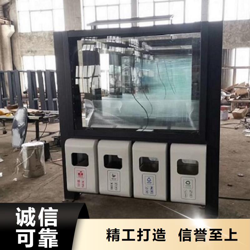 不锈钢广告垃圾箱来厂考察