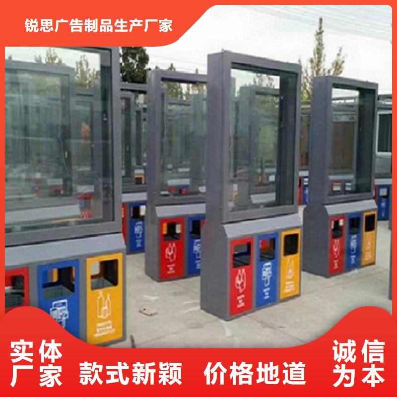 不锈钢广告垃圾箱来厂考察
