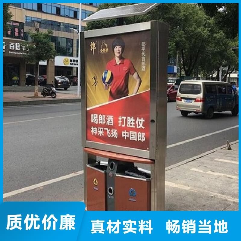 不锈钢广告垃圾箱来厂考察