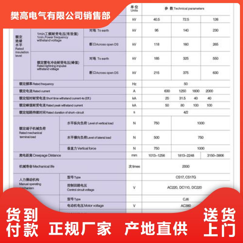 【隔离开关】 穿墙套管精工打造-樊高电气销售部(巴中市分公司)|覆盖地域巴州|南江|内江|自贡|攀枝花|眉山|泸州